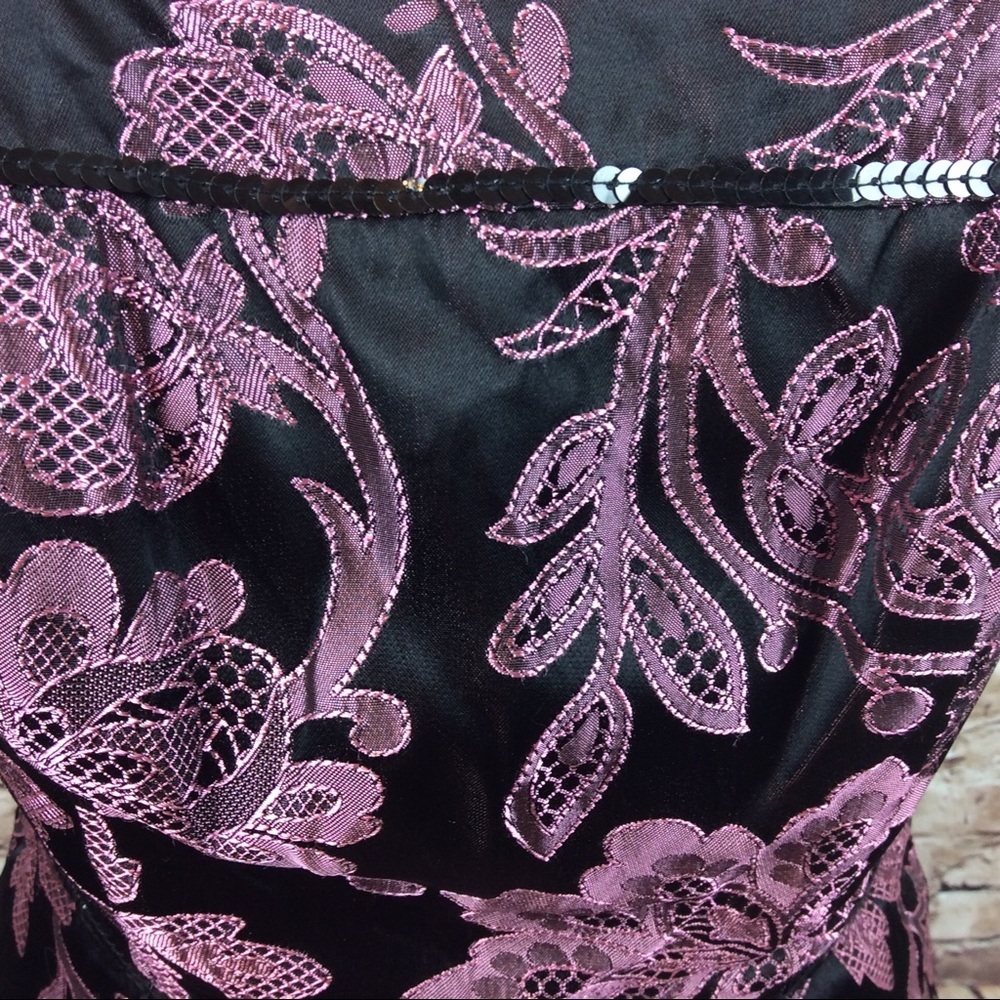 Molly New York Floral Strapless Occasion Dress 2 - Picture 3 of 5